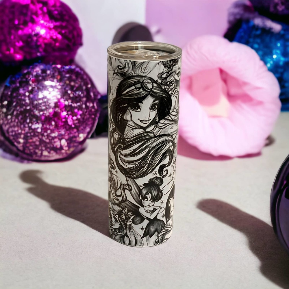Custom sublimation tumbler mug 20oz The Princesses animation Disney ss